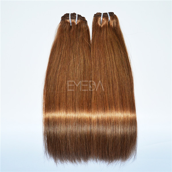 Brown color hair straight clip in hair extension LJ169